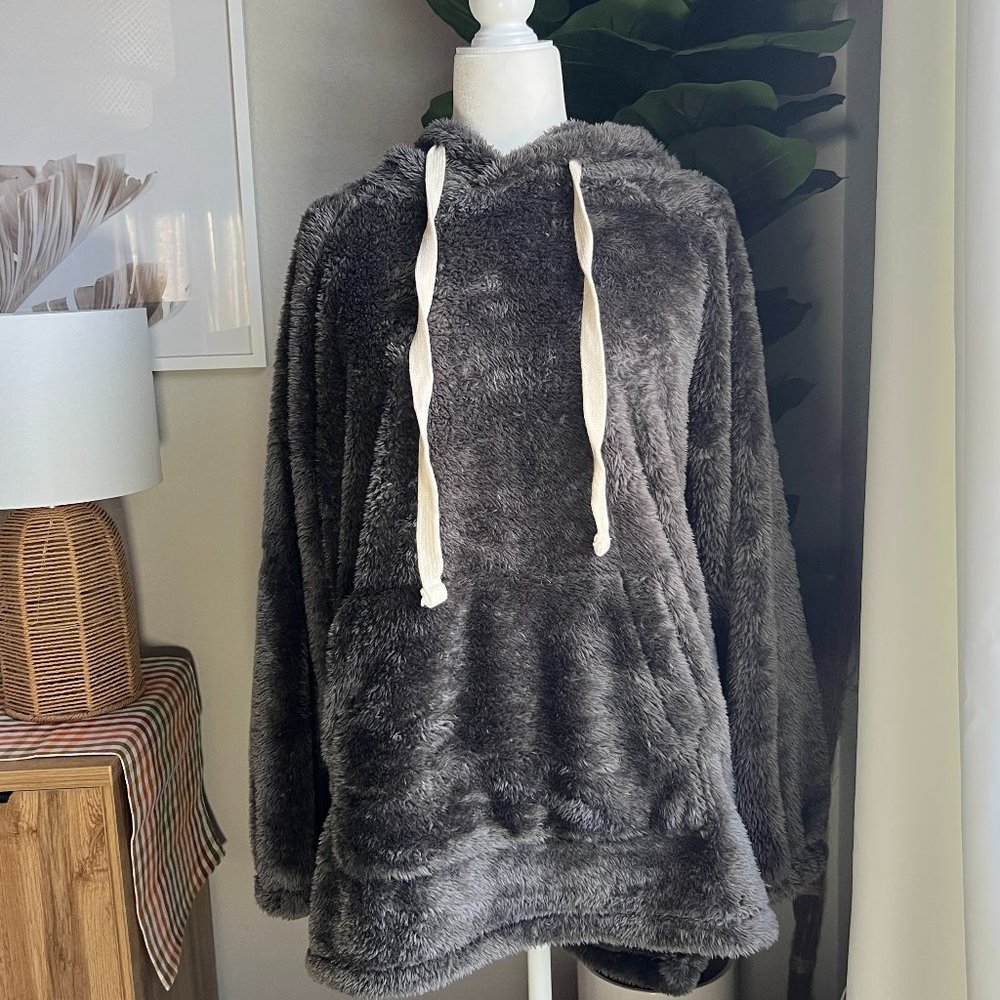 Ultra Plush Faux Fur Sherpa Pullover Hoodie